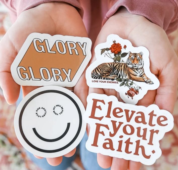 elevated faith stickers