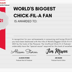 Chickfila Fan Award